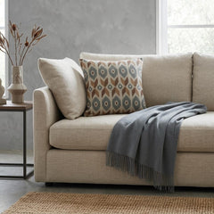 Beige Linen Lumbar Cushion Cover - Terrava Beige Lumbar