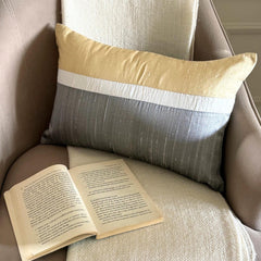 Plush Gold Silk - Gold Silk Lumbar Pillow Cover