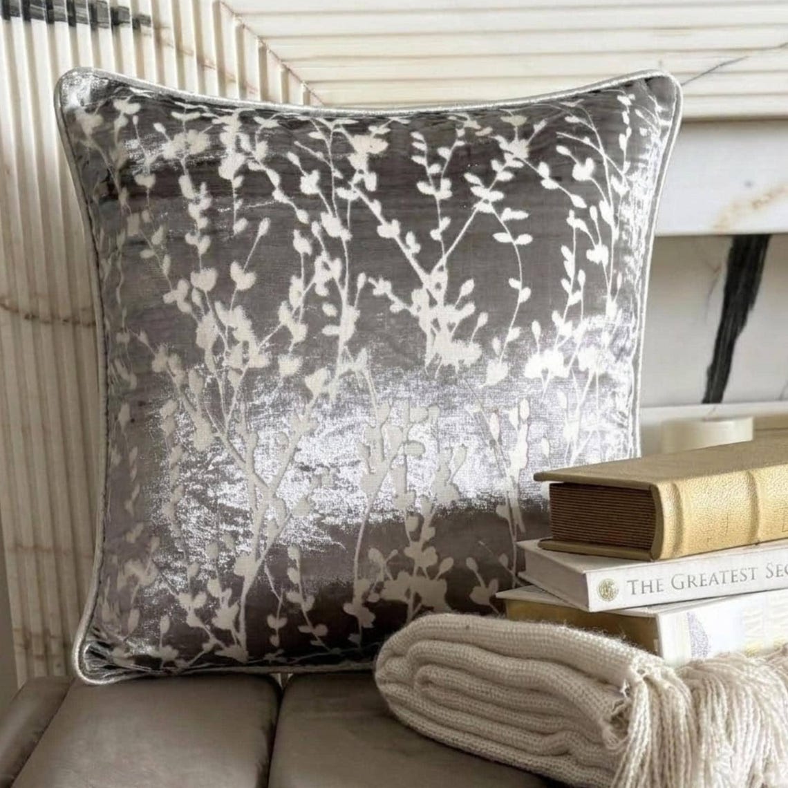 Paloma Grey Drops Pillow Cover