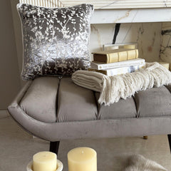 Paloma Grey Drops - Paloma Gray Burnout Velvet Decorative Euro Sham