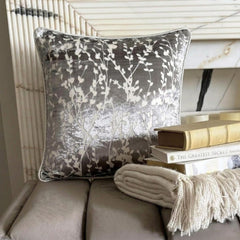 Paloma Grey Drops - Paloma Gray Burnout Velvet Decorative Euro Sham