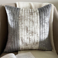 Grey Foil Dusk Throw Pillow Cover