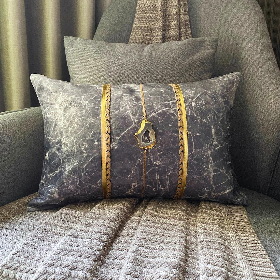 Solar Quartz Grey Lumbar Pillow Cover