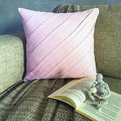 Contemporary Soft Pink - Pink Faux Suede Decorative Euro Sham