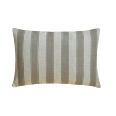 Taupe Linen Lumbar Cushion Cover - Taupe Terra Stripes Lumbar