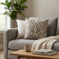 Brown Linen Lumbar Cushion Cover - Earthbound Lumbar