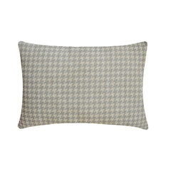 Gray Linen Lumbar Cushion Cover - Gray Houndstooth Lumbar