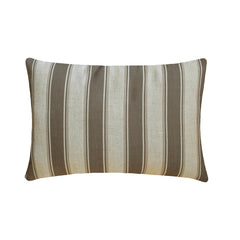 Brown Linen Lumbar Cushion Cover - Terra Stripe Lumbar