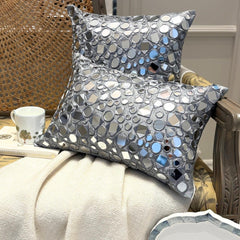 Anayna Grey - Grey Silk Lumbar Cushion Cover