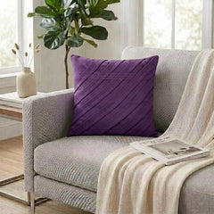 Contemporary Purple - Purple Faux Suede Decorative Euro Sham