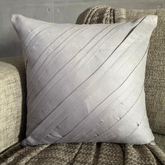 Contemporary Light Gray - Light Gray Faux Suede Decorative Euro Sham