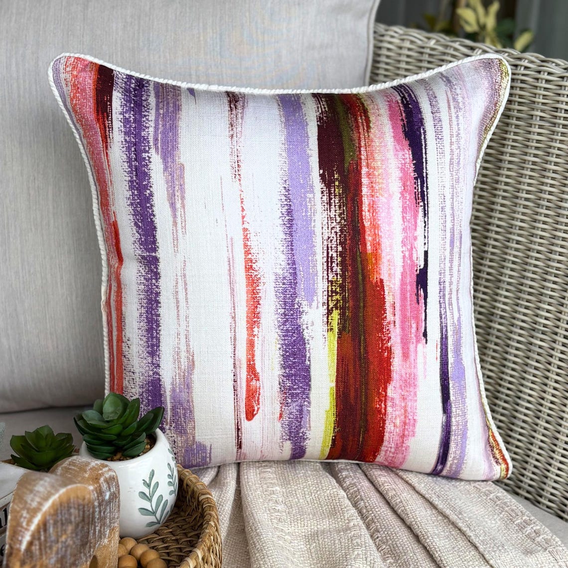 Ink Paint - Multicolor Cotton Decorative Euro Sham