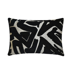 Black Velvet Lumbar Cushion Cover - Black Onyx Lumbar