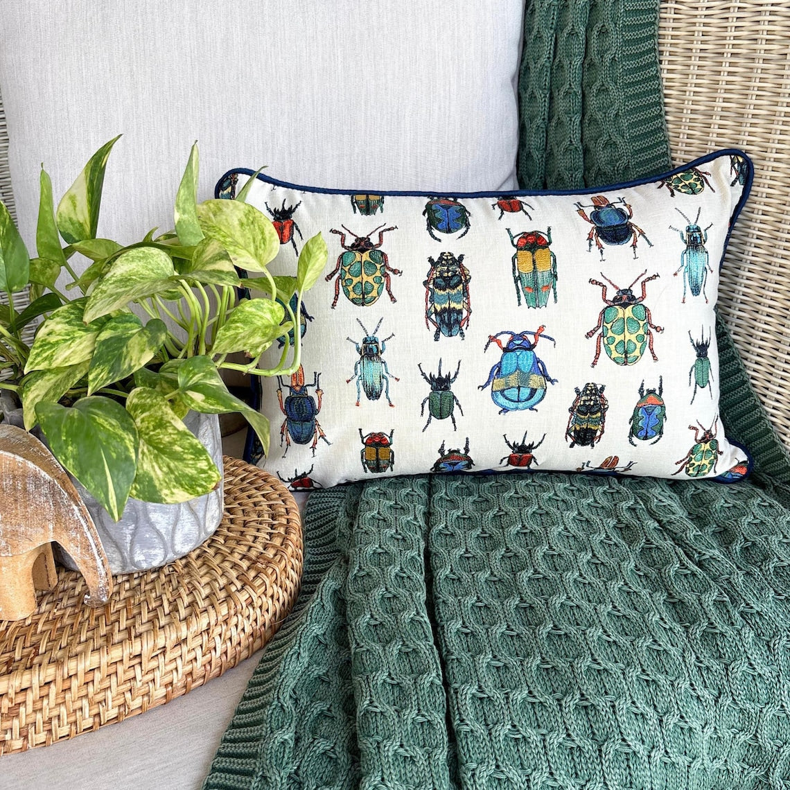 Handmade decorative throw pillow cover in rich velvet fabric with intricate embroidered pattern — elegant cushion cover for sofa, couch, or bedroom decor.