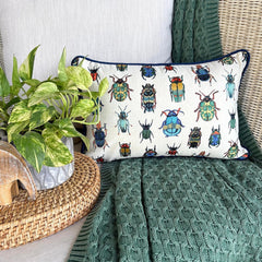 Handmade decorative throw pillow cover in rich velvet fabric with intricate embroidered pattern — elegant cushion cover for sofa, couch, or bedroom decor.