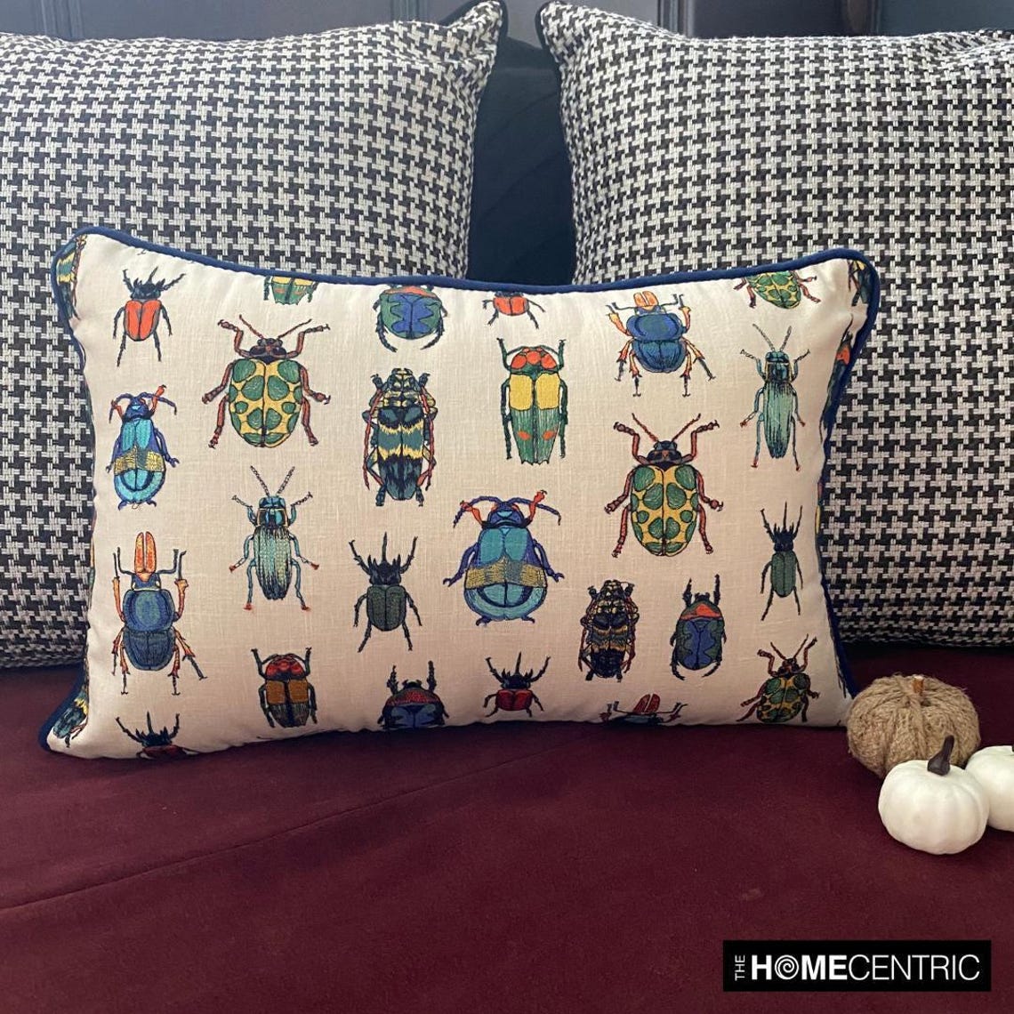 Handmade decorative throw pillow cover in rich velvet fabric with intricate embroidered pattern — elegant cushion cover for sofa, couch, or bedroom decor.