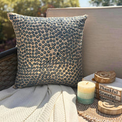 Nautical Centric - Navy Blue Art Silk Throw Pillow Cover