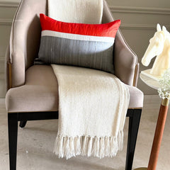 Plush Orange Silk - Orange Silk Lumbar Pillow Cover