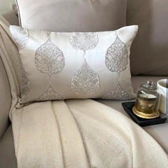Gray Jacquard Throw Cushion Cover - Windsor Weave