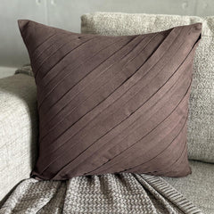 Contemporary Chocolate Brown - Chcolate Brown Faux Suede Decorative Euro Sham