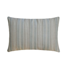 Blue Linen Lumbar Cushion Cover - Blue Haven Stripes