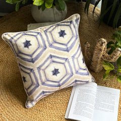 Batik Purple - Purple Velvet Throw Pillow Cover
