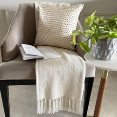 Drop Of Gold - Cream Taffeta Decorative Euro Sham