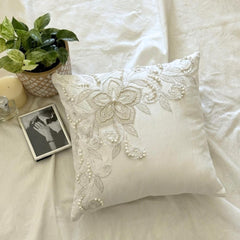 Wedding Love - Ivory Linen Decorative Euro Sham