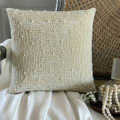 Pearl World - Ivory Art Silk Decorative Euro Sham
