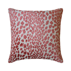 Coral Pink Velvet Lumbar Cushion Cover - Spotted Coral Lumbar