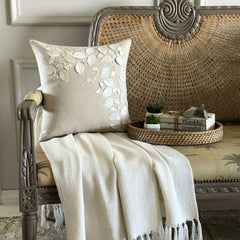 Linen Beauty - Natural Beige Cotton Linen Decorative Euro Sham