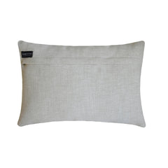 Ivory Velvet Lumbar Cushion Cover - Spotted Coral Ivory