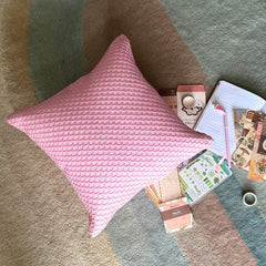 Pink Beehive - Pink Taffeta Throw Pillow Cover