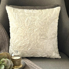 Thats Satin Ribbon - Ivory Art Silk Decorative Euro Sham
