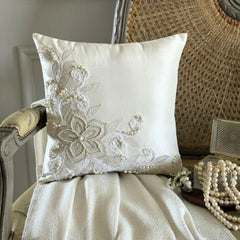 Wedding Love - Ivory Linen Decorative Euro Sham