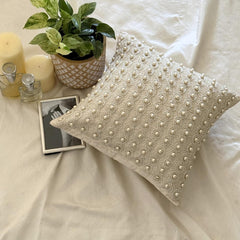Pearl Bed - Pearl Ivory Art Silk Decorative Euro Sham