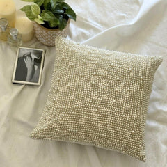 Pearl World - Ivory Art Silk Decorative Euro Sham