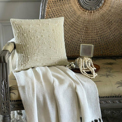 Pearl World - Ivory Art Silk Decorative Euro Sham