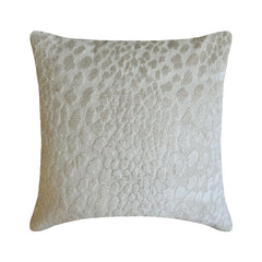 Ivory Velvet Lumbar Cushion Cover - Spotted Coral Ivory