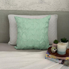 Tender Mint - Pastel Green Cotton Linen Throw Pillow Cover