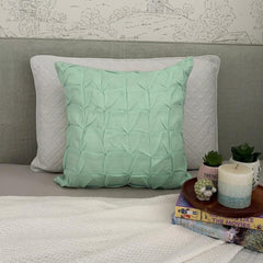 Tender Mint - Pastel Green Cotton Linen Decorative Euro Sham