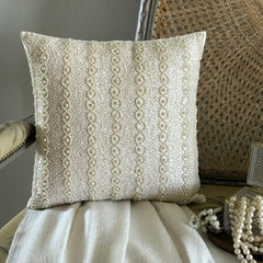 Pearl Ivy - Pearl Ivory Art Silk Decorative Euro Sham