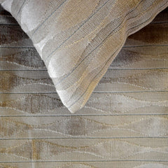 Grey Grey Decorative Bed Runner and Cushion Cover - Tidal Mirage