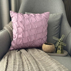 Lavender Texture - Lavender Taffeta Decorative Euro Sham