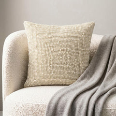 Pearl World - Ivory Art Silk Decorative Euro Sham
