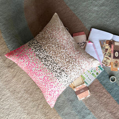 The Faraway Land - Pink Art Silk Throw Pillow Cover