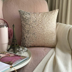 Princess Sparkle - Powder Pink Art Silk Decorative Euro Sham