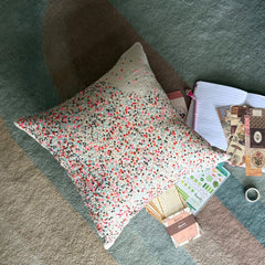 Wonderland Dust - Pink Art Silk Throw Pillow Cover