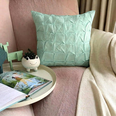 Tender Mint - Pastel Green Cotton Linen Decorative Euro Sham