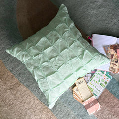 Tender Mint - Pastel Green Cotton Linen Decorative Euro Sham
